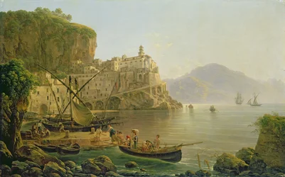 Vista hacia Atrani en la costa amalfitana, 1817